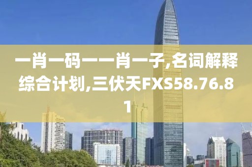 一肖一碼一一肖一子,名詞解釋綜合計劃,三伏天FXS58.76.81