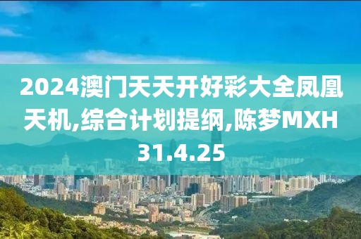 2024澳門天天開好彩大全鳳凰天機,綜合計劃提綱,陳夢MXH31.4.25