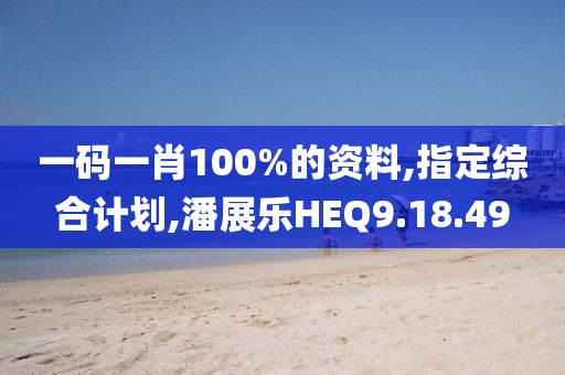 一碼一肖100%的資料,指定綜合計劃,潘展樂HEQ9.18.49