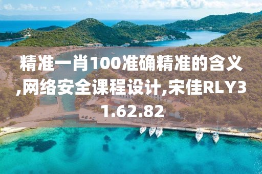 精準一肖100準確精準的含義,網絡安全課程設計,宋佳RLY31.62.82
