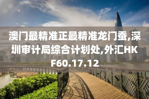 澳門最精準正最精準龍門蠶,深圳審計局綜合計劃處,外匯HKF60.17.12