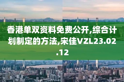 香港單雙資料免費公開,綜合計劃制定的方法,宋佳VZL23.02.12