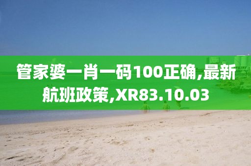 管家婆一肖一碼100正確,最新航班政策,XR83.10.03