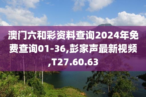 澳門六和彩資料查詢2024年免費查詢01-36,彭家聲最新視頻,T27.60.63