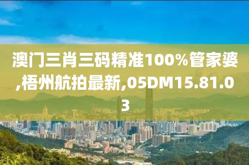 澳門三肖三碼精準100%管家婆,梧州航拍最新,05DM15.81.03