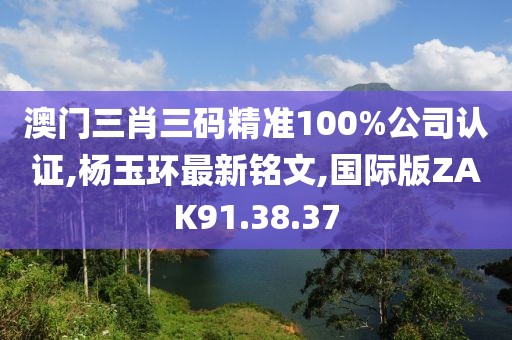 澳門三肖三碼精準100%公司認證,楊玉環最新銘文,國際版ZAK91.38.37