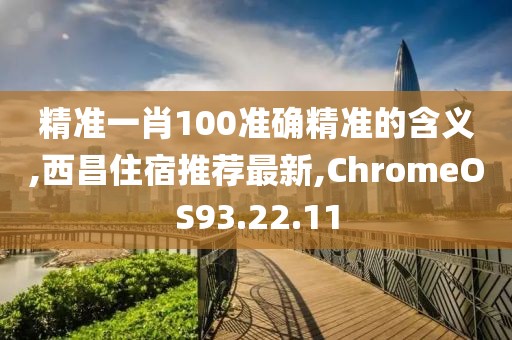 精準一肖100準確精準的含義,西昌住宿推薦最新,ChromeOS93.22.11