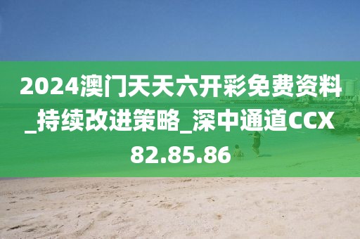 2024澳門天天六開彩免費資料_持續改進策略_深中通道CCX82.85.86