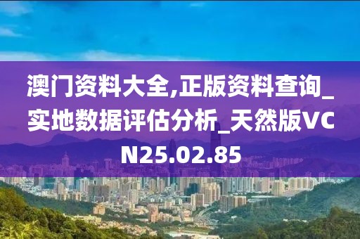 澳門資料大全,正版資料查詢_實地數據評估分析_天然版VCN25.02.85