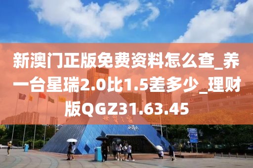 新澳門正版免費資料怎么查_養一臺星瑞2.0比1.5差多少_理財版QGZ31.63.45