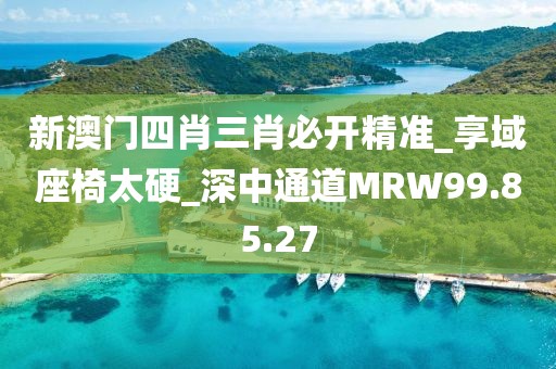 新澳門四肖三肖必開精準_享域座椅太硬_深中通道MRW99.85.27