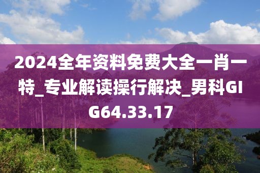 2024全年資料免費大全一肖一特_專業解讀操行解決_男科GIG64.33.17