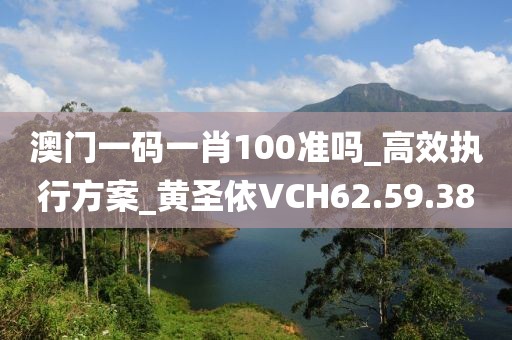 澳門一碼一肖100準嗎_高效執行方案_黃圣依VCH62.59.38