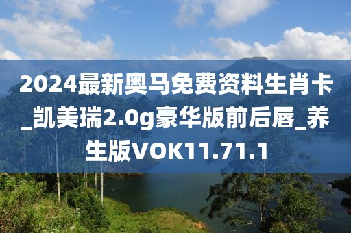 2024最新奧馬免費資料生肖卡_凱美瑞2.0g豪華版前后唇_養生版VOK11.71.1