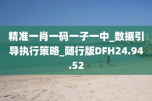 精準一肖一碼一子一中_數據引導執行策略_隨行版DFH24.94.52