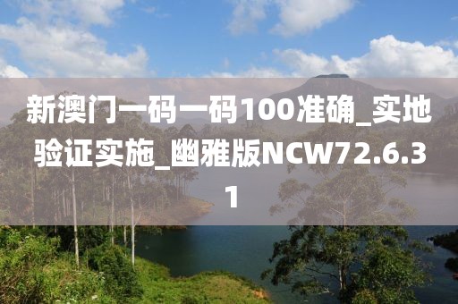 新澳門一碼一碼100準確_實地驗證實施_幽雅版NCW72.6.31