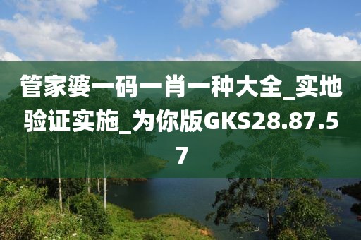 管家婆一碼一肖一種大全_實地驗證實施_為你版GKS28.87.57