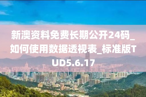 新澳資料免費長期公開24碼_如何使用數據透視表_標準版TUD5.6.17