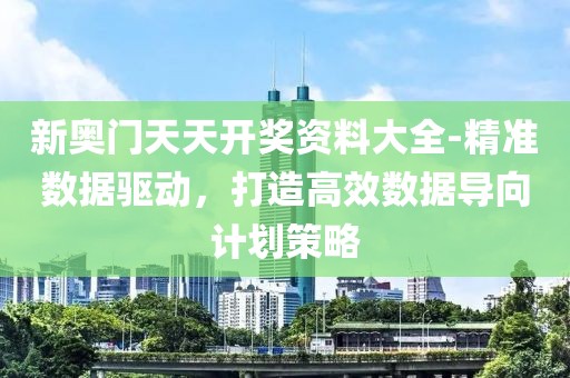 新奧門天天開獎資料大全-精準數據驅動，打造高效數據導向計劃策略