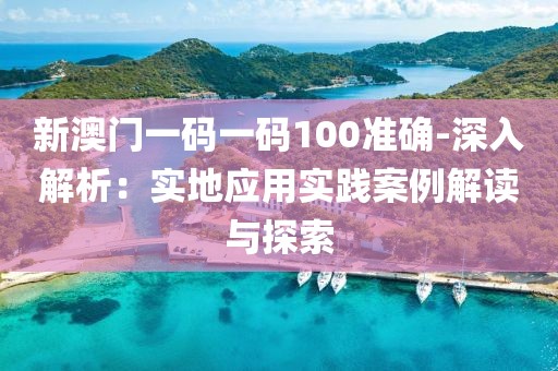 新澳門一碼一碼100準確-深入解析：實地應用實踐案例解讀與探索