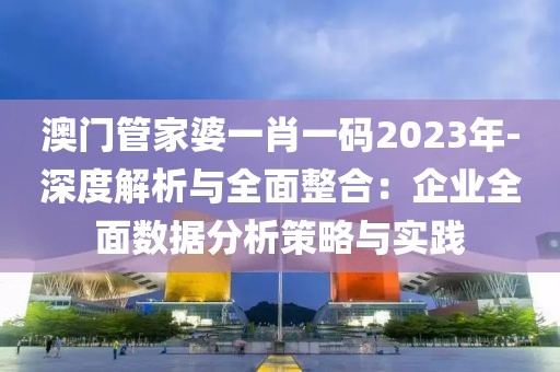 澳門管家婆一肖一碼2023年-深度解析與全面整合：企業全面數據分析策略與實踐