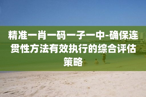 精準一肖一碼一子一中-確保連貫性方法有效執行的綜合評估策略