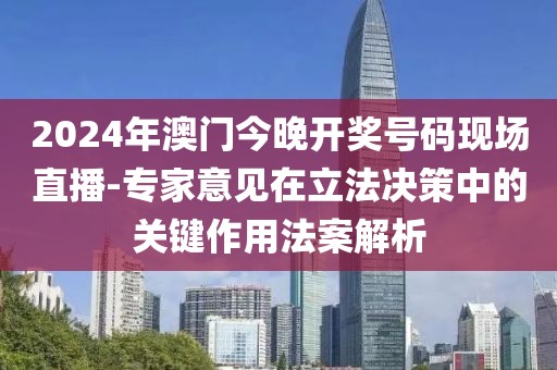 2024年澳門今晚開獎號碼現場直播-專家意見在立法決策中的關鍵作用法案解析