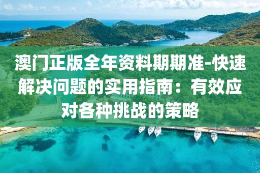 澳門正版全年資料期期準-快速解決問題的實用指南：有效應對各種挑戰的策略