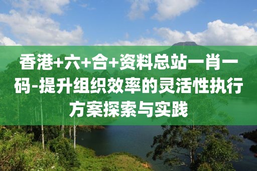 香港+六+合+資料總站一肖一碼-提升組織效率的靈活性執行方案探索與實踐