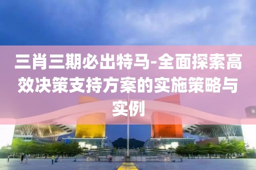 三肖三期必出特馬-全面探索高效決策支持方案的實施策略與實例