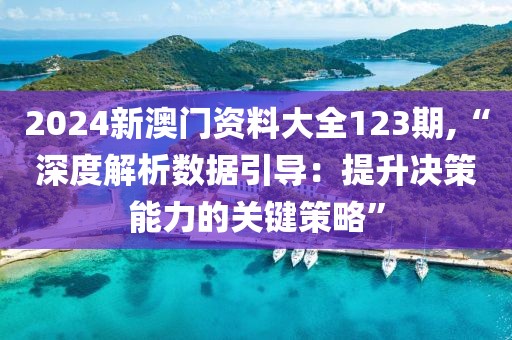 2024新澳門資料大全123期,“深度解析數據引導：提升決策能力的關鍵策略”