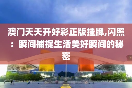 澳門天天開好彩正版掛牌,閃照：瞬間捕捉生活美好瞬間的秘密