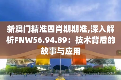 新澳門精準四肖期期準,深入解析FNW56.94.89：技術背后的故事與應用
