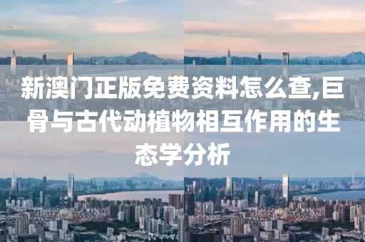 新澳門正版免費資料怎么查,巨骨與古代動植物相互作用的生態學分析
