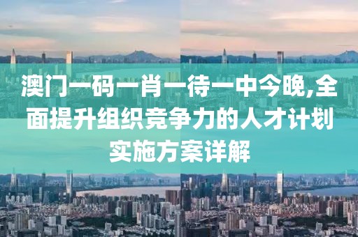 澳門一碼一肖一待一中今晚,全面提升組織競爭力的人才計劃實施方案詳解