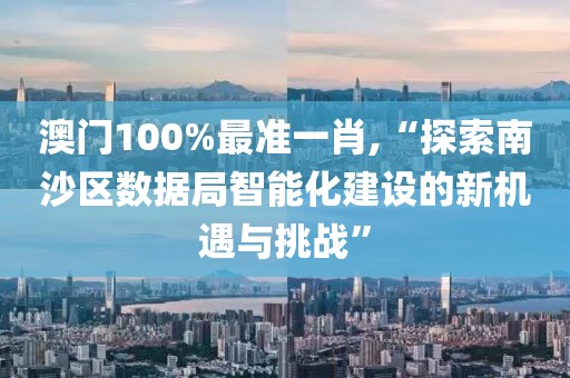 澳門100%最準一肖,“探索南沙區數據局智能化建設的新機遇與挑戰”