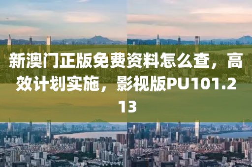 新澳門正版免費資料怎么查，高效計劃實施，影視版PU101.213