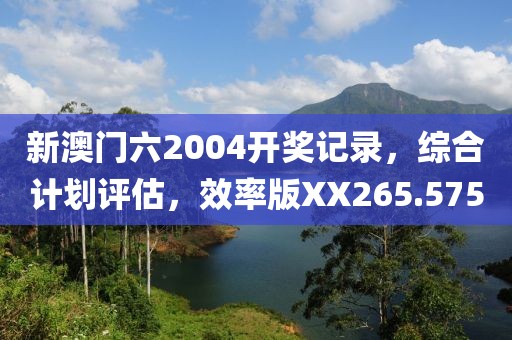 新澳門六2004開獎記錄，綜合計劃評估，效率版XX265.575