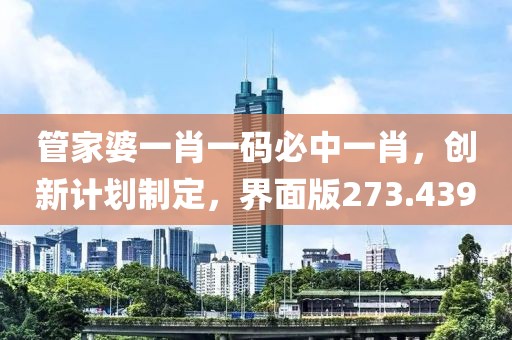 管家婆一肖一碼必中一肖，創新計劃制定，界面版273.439