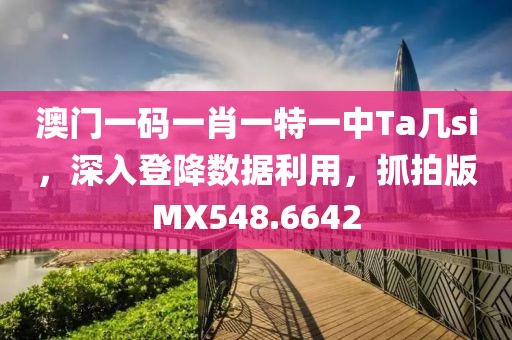 澳門一碼一肖一特一中Ta幾si，深入登降數據利用，抓拍版MX548.6642