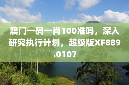 澳門一碼一肖100準嗎，深入研究執行計劃，超級版XF889.0107