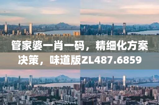 管家婆一肖一碼，精細化方案決策，味道版ZL487.6859