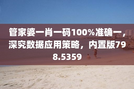 管家婆一肖一碼100%準確一，深究數據應用策略，內置版798.5359