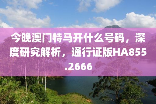 今晚澳門特馬開什么號碼，深度研究解析，通行證版HA855.2666
