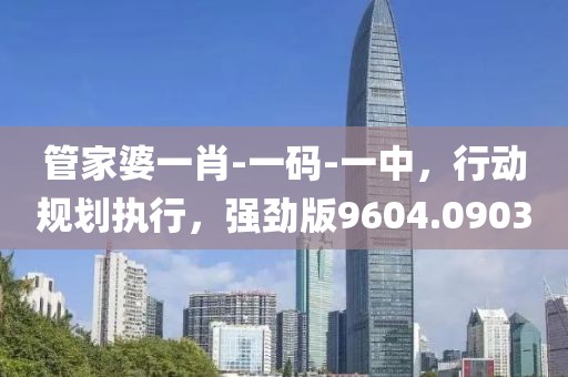 管家婆一肖-一碼-一中，行動規劃執行，強勁版9604.0903