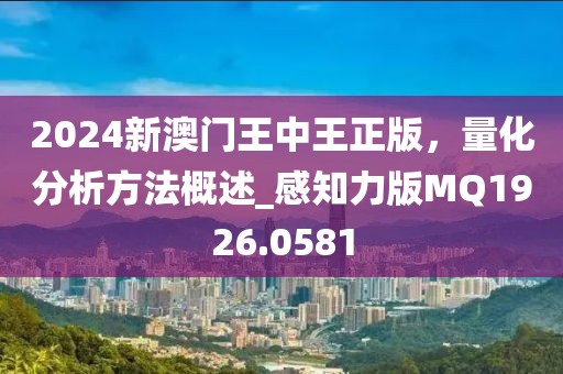 2024新澳門王中王正版，量化分析方法概述_感知力版MQ1926.0581
