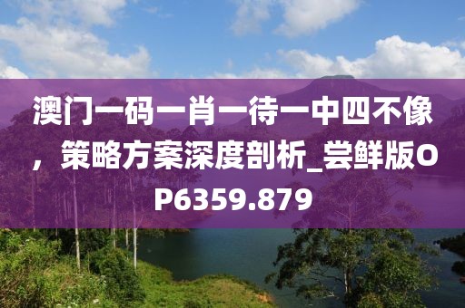 澳門一碼一肖一待一中四不像，策略方案深度剖析_嘗鮮版OP6359.879