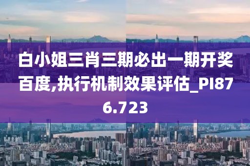 白小姐三肖三期必出一期開獎百度,執行機制效果評估_PI876.723