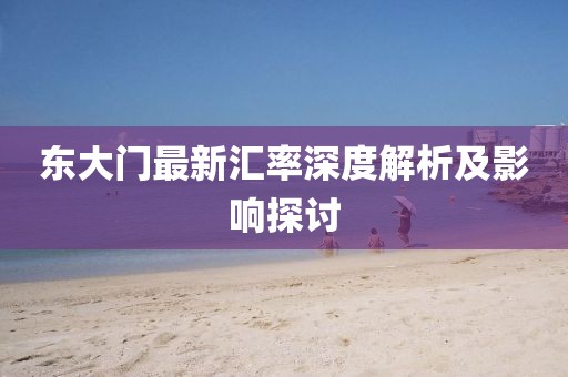 東大門最新匯率深度解析及影響探討