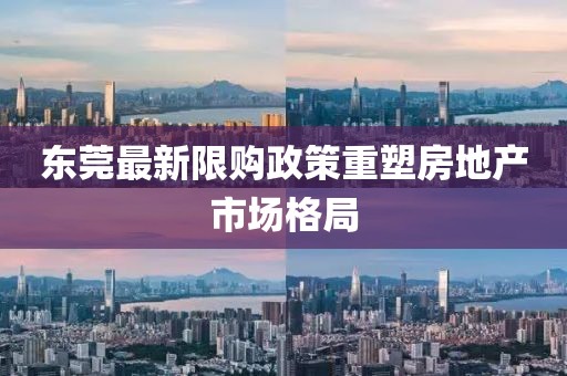 東莞最新限購政策重塑房地產市場格局